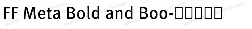 FF Meta Bold and Boo字体转换